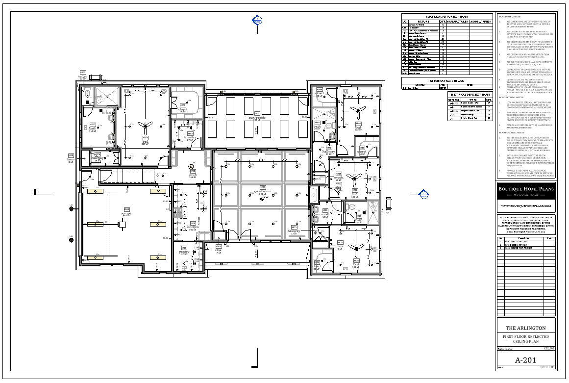 Reflected Ceiling Plan with Electrical