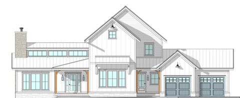 4 Bed Modern Farmhouse Plan