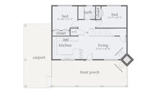 3 Bed Mountain House Plan