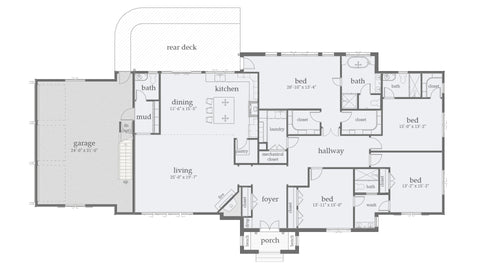 4 Bed Ranch Cottage Home Plan