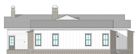 Western Style 3 Bedroom Ranch House Plan