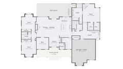 Western Style 3 Bedroom Ranch House Plan
