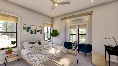 Western Style 3 Bedroom Ranch House Plan