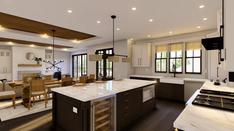 Western Style 3 Bedroom Ranch House Plan