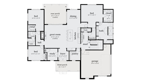 End Gable - House Plan