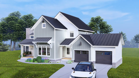 4 Bed Modern Farmhouse Plan